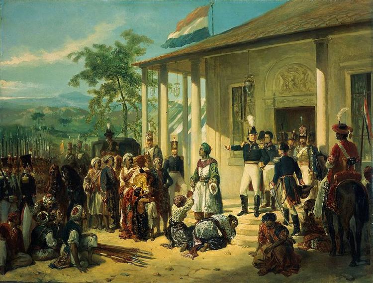 Nicolaas Pieneman which ended the Java War oil painting image